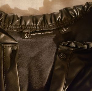Vegan Leather Blouse